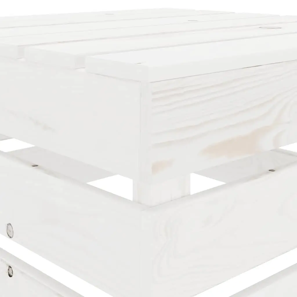 Garden Lounge Set White 6 Piece Pallet Furniture Outdoor Patio Sofa Coffee Table
