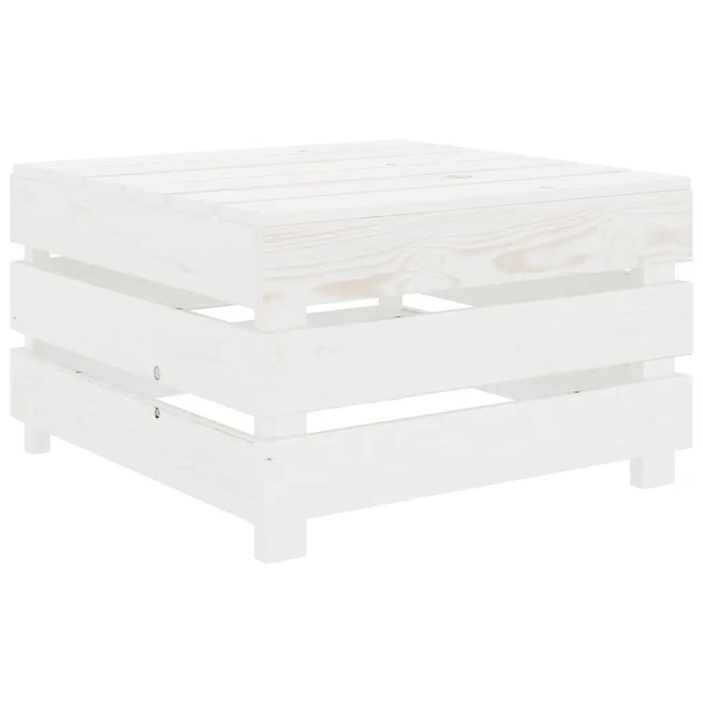 Garden Lounge Set White 6 Piece Pallet Furniture Outdoor Patio Sofa Coffee Table