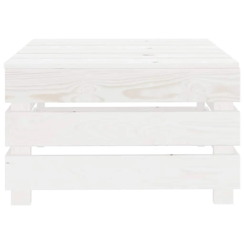Garden Lounge Set White 6 Piece Pallet Furniture Outdoor Patio Sofa Coffee Table