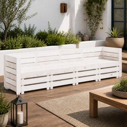 Compact and Stylish 4-Seater Outdoor Pallet Sofa