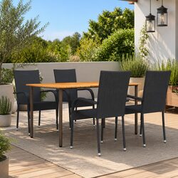 Concise 5-Piece Outdoor Dining Set Overview