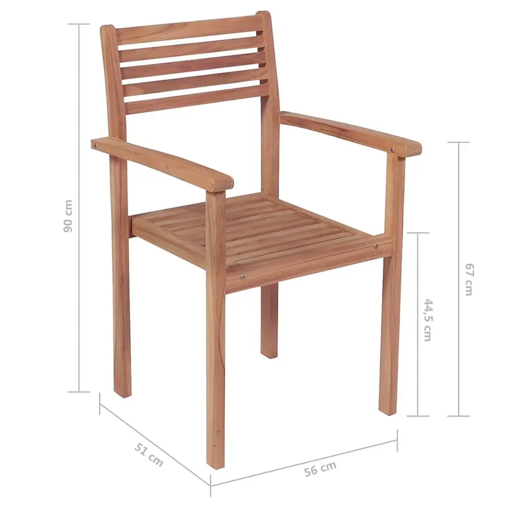 8 Pcs Outdoor Teak Chairs Set