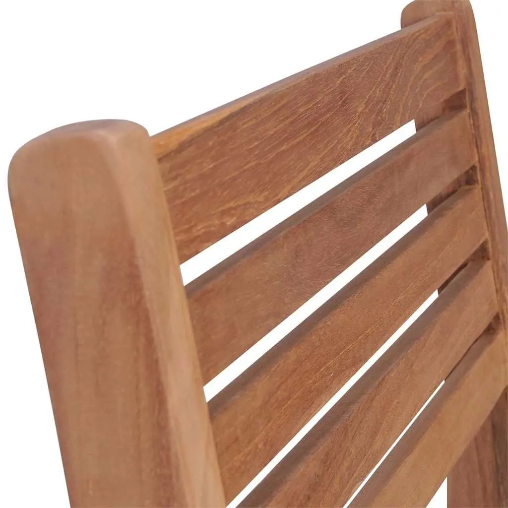 Outdoor Stackable Garden Chairs Grey 8 Piece Set Teak Wood Cushions
