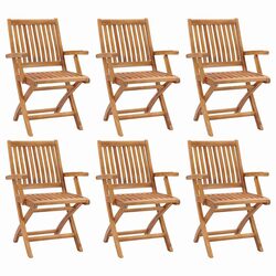 Compact and Durable Folding Outdoor Chairs Set of 6