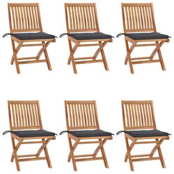 Foldable Garden Chairs with Cushions - 6 pcs for You