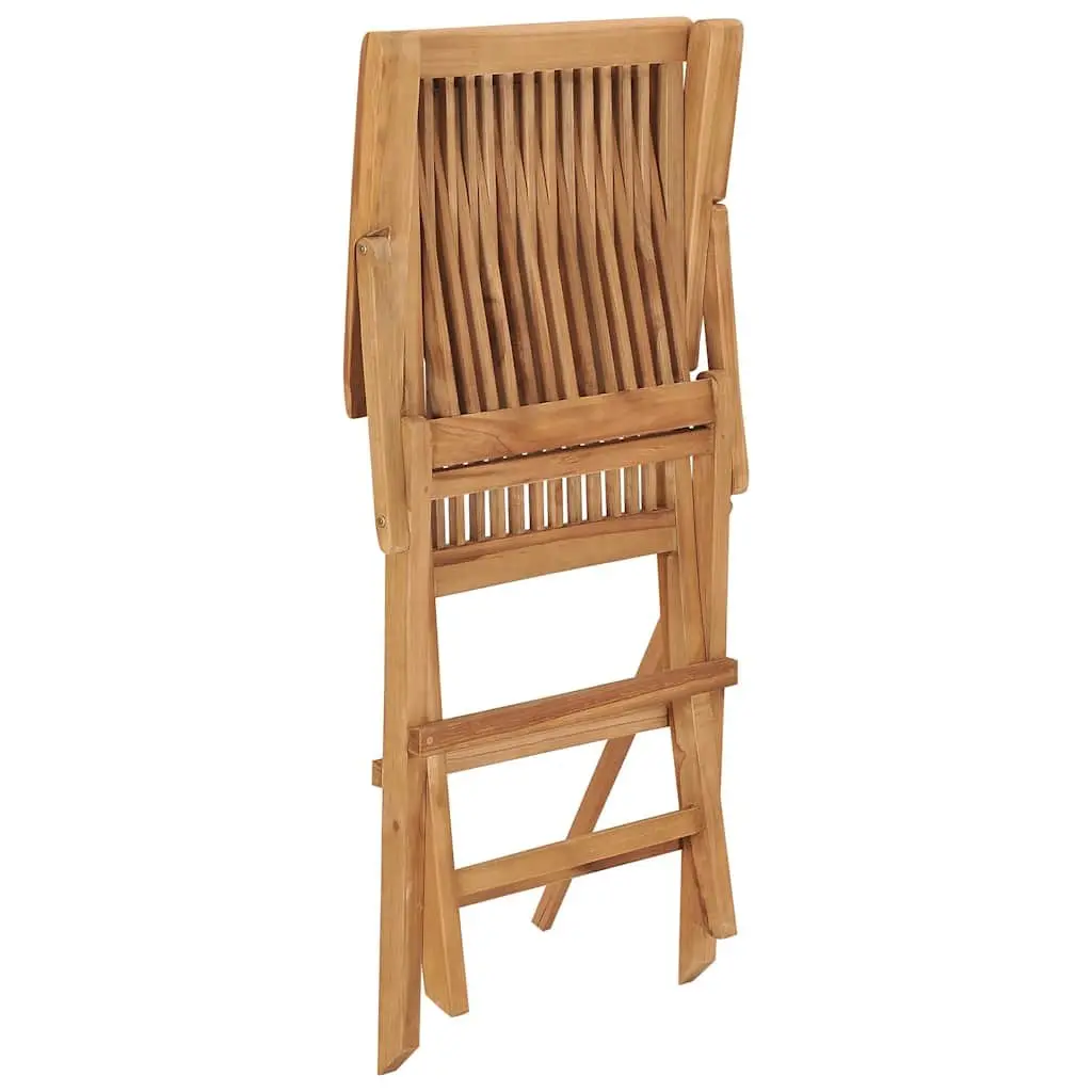 Outdoor Garden Chairs Set Brown 8 Piece Folding Wooden Seating