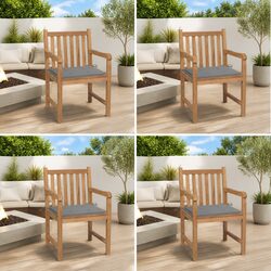 4-Piece Outdoor Garden Chair Set for Comfort
