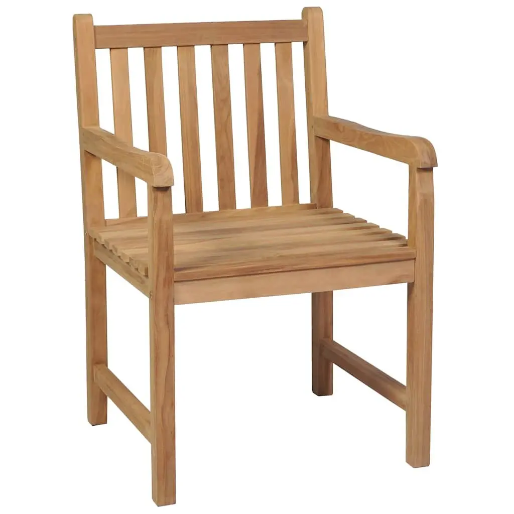 Garden Chairs Grey Cushions 4 Piece Teak Wood Outdoor Patio Seating