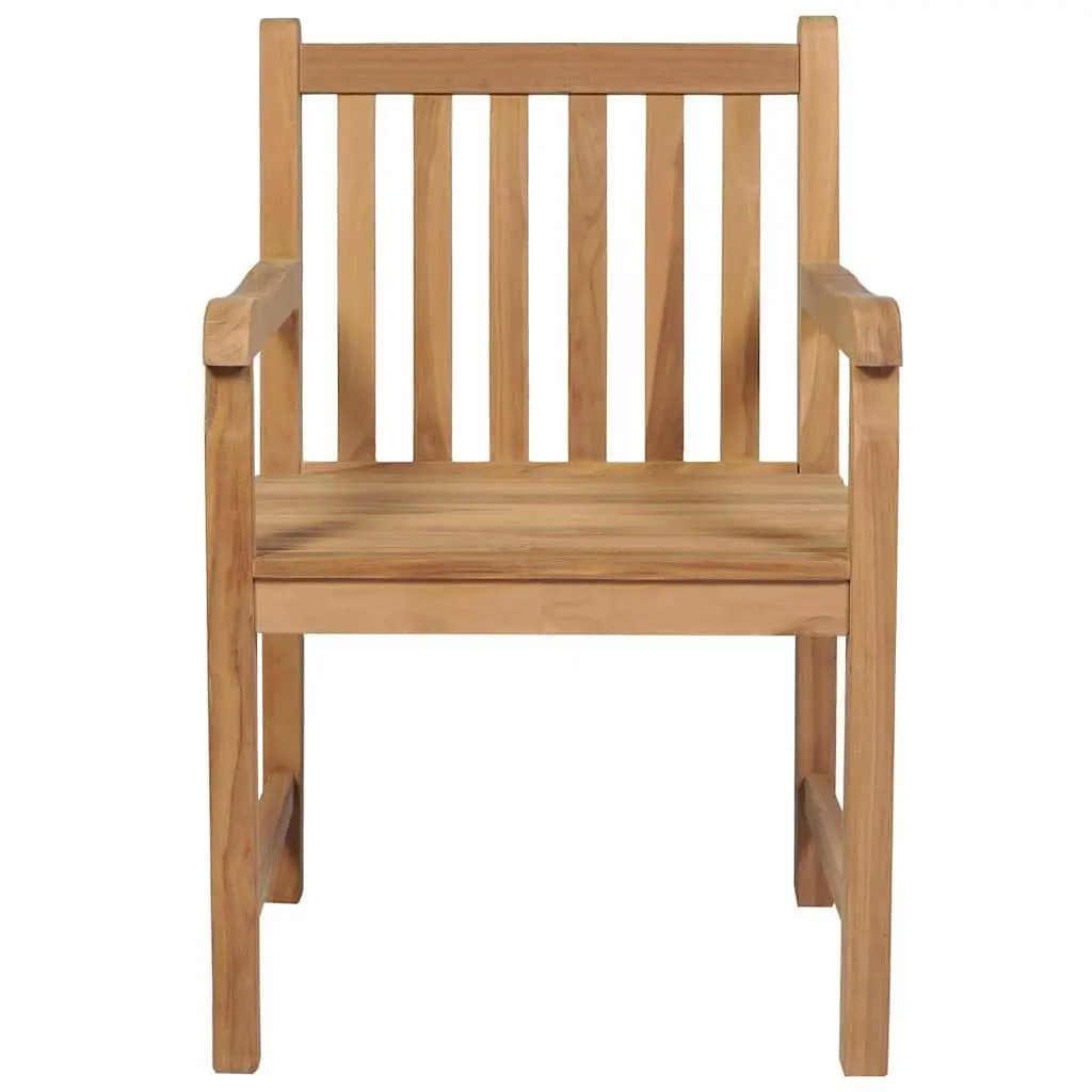 Outdoor Garden Chairs Set Teak Wood Anthracite Cushions Weather Resistant 8 Piece