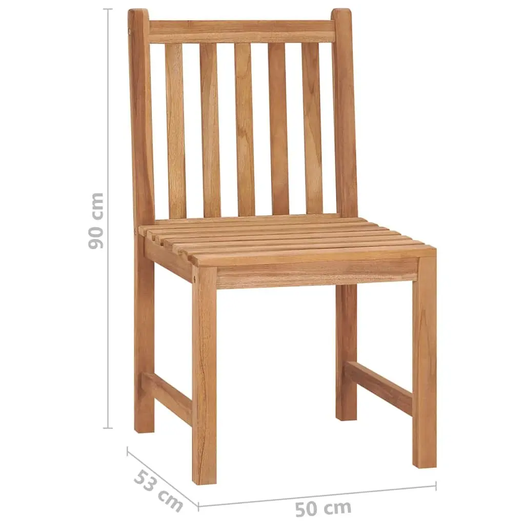 Outdoor Garden Chairs Brown Solid Teak Wood 4 Piece Weather Resistant Patio Seating Set