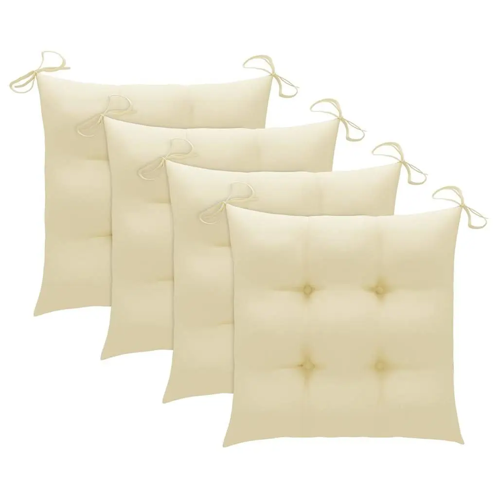 Stacking Garden Chair Set of 4 with Cushions