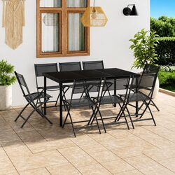 Concise 9 Piece Outdoor Dining Set in Anthracite