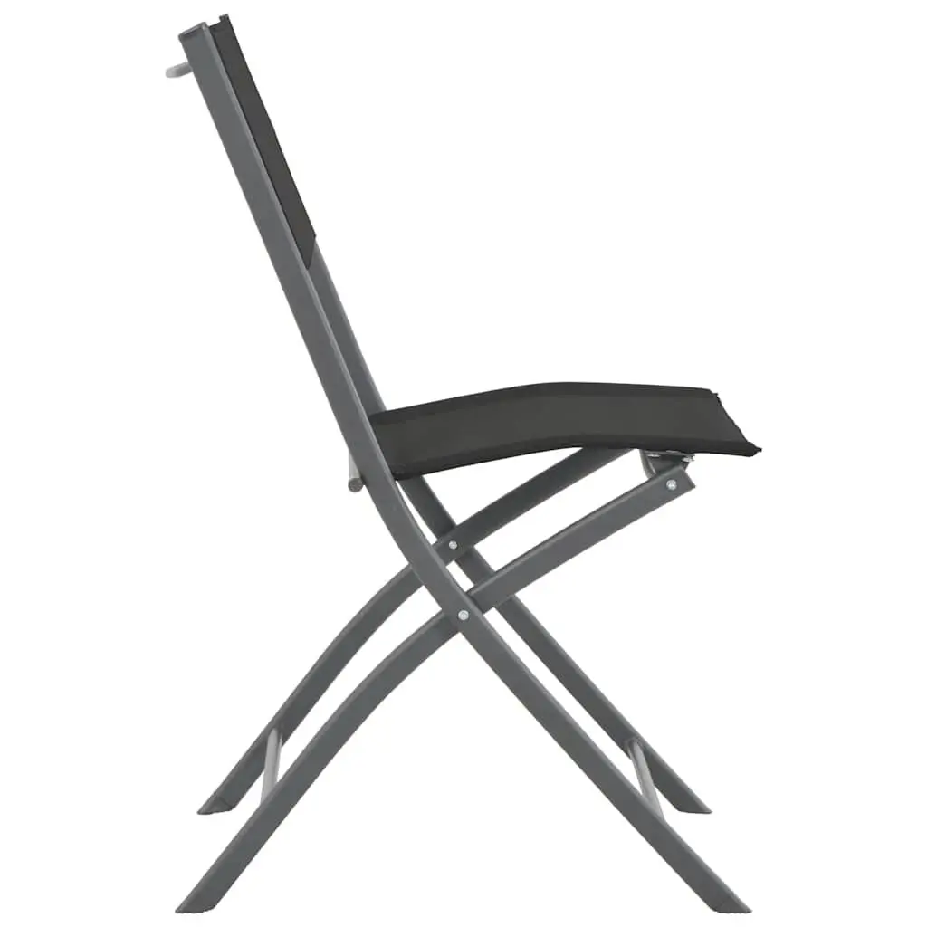 9 Piece Outdoor Dining Set Steel Frame Anthracite Garden Furniture Patio Table