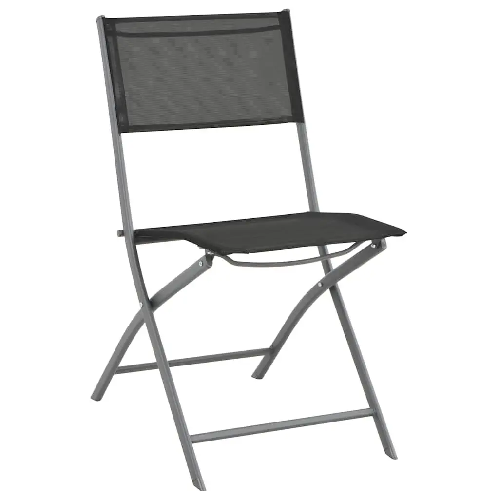 Outdoor Dining Set Grey 9 Piece Steel Frame Table Chairs Stackable