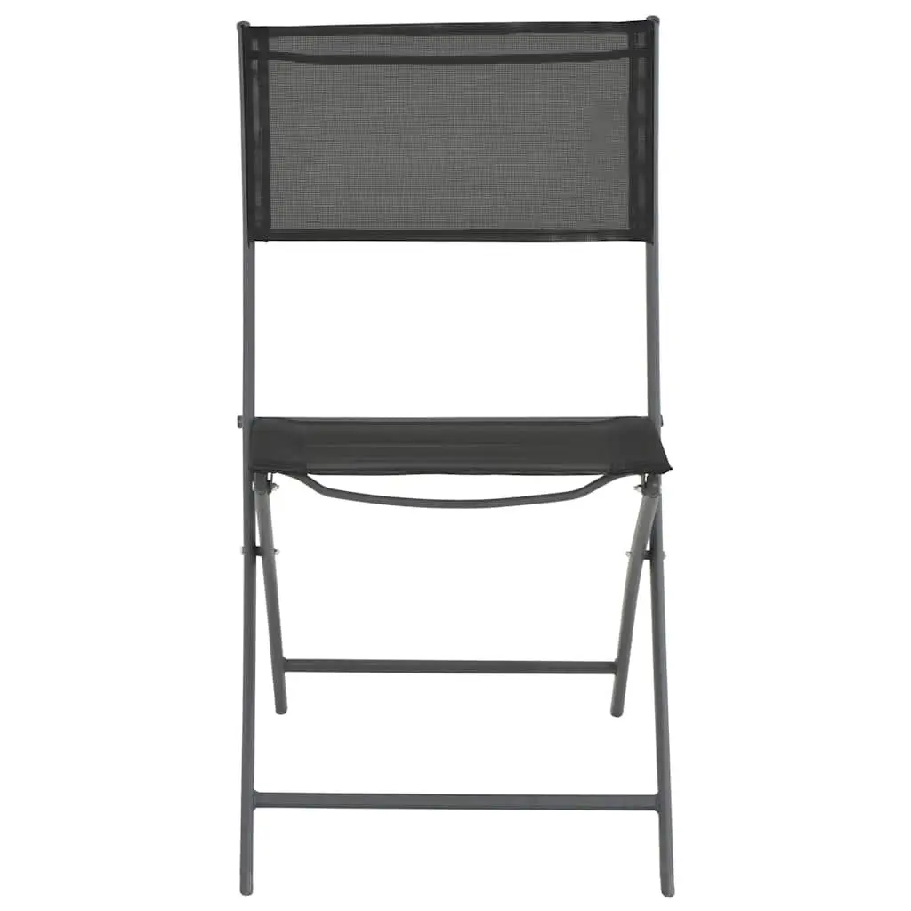 Outdoor Dining Set Grey 9 Piece Steel Frame Table Chairs Stackable