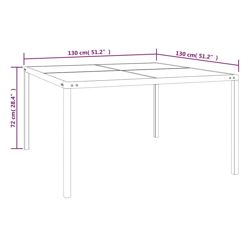 Outdoor Dining Set Grey 9 Piece Steel Frame Table Chairs Stackable