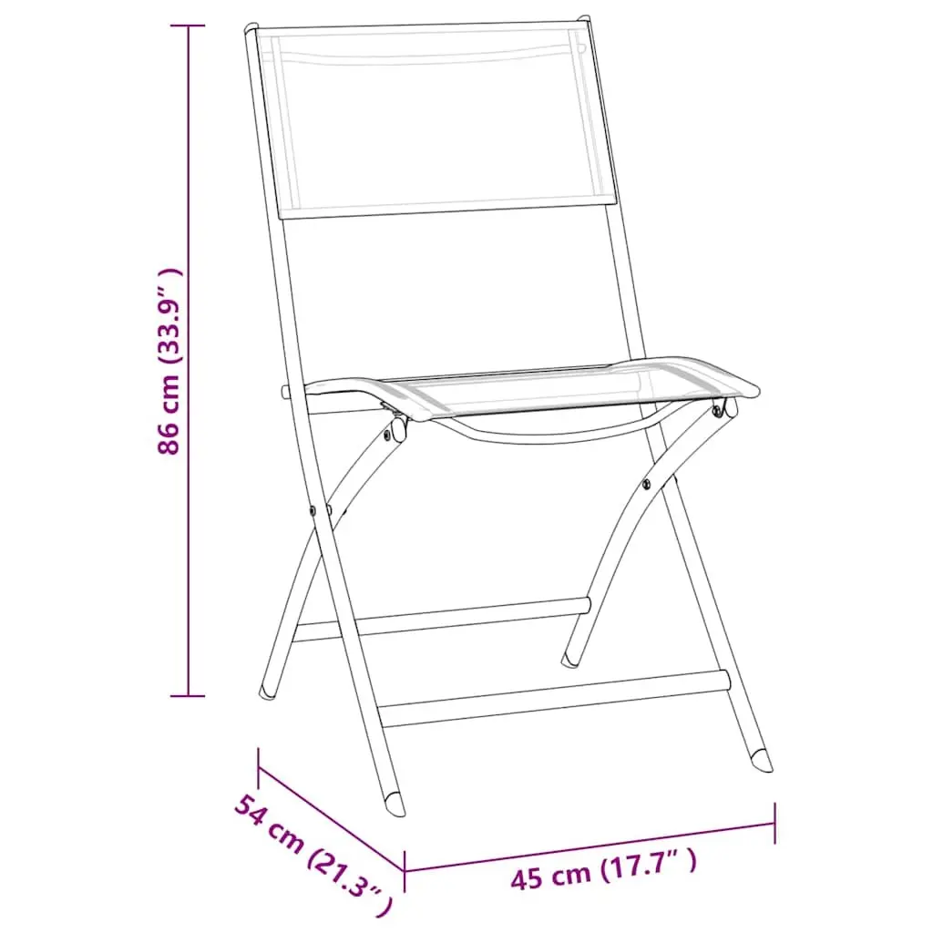 5 Piece Outdoor Dining Set Black Steel Frame Stackable Chairs