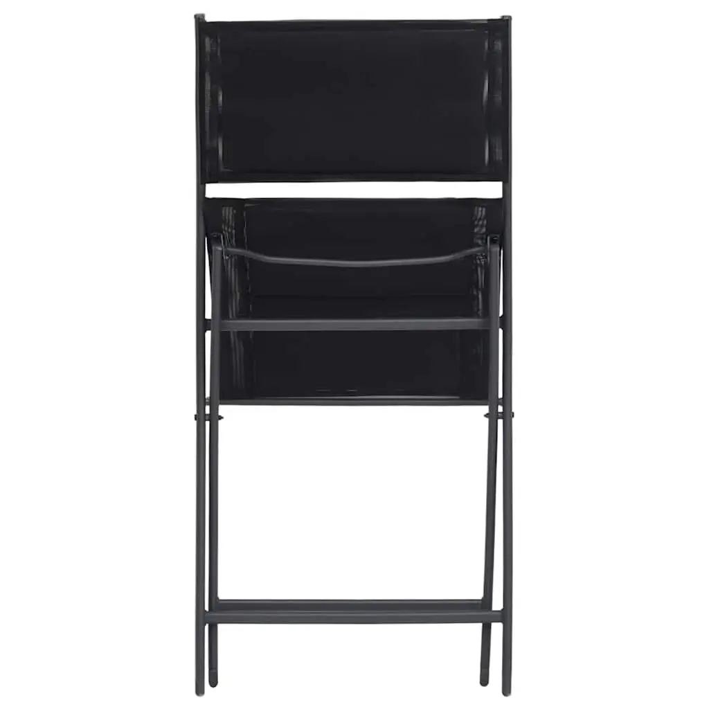 5 Piece Outdoor Dining Set Steel Frame Stackable Chairs Garden Furniture