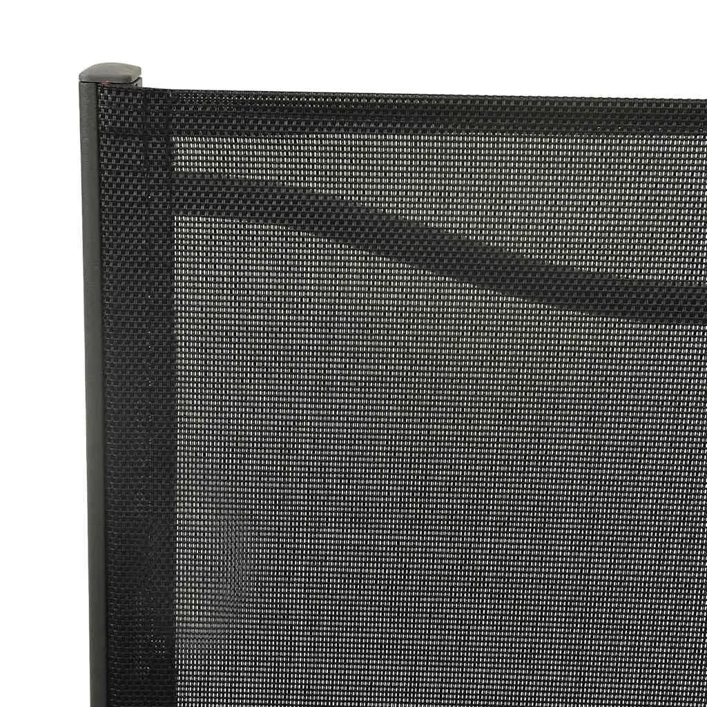 Outdoor Dining Set 7 Piece Steel Frame Table Chairs Anthracite Garden Furniture