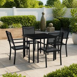 Concise 5-Piece Outdoor Dining Set for Your Patio