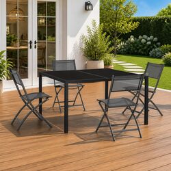 Compact and Sturdy 5-Piece Outdoor Dining Set