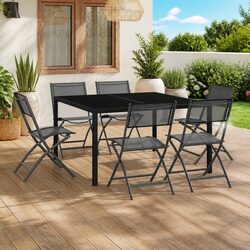 7-Piece Outdoor Dining Set: Compact and Sturdy