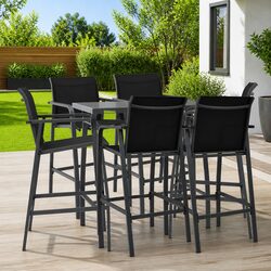 Concise 7 Piece Outdoor Bar Set for Stylish Dining