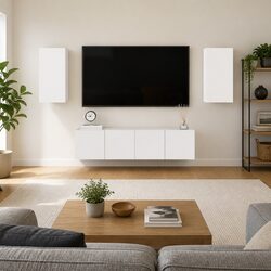 4-Piece Wall Mounted TV Cabinet Set