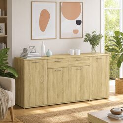 160cm Brown Sideboard Cabinet with Ample Storage