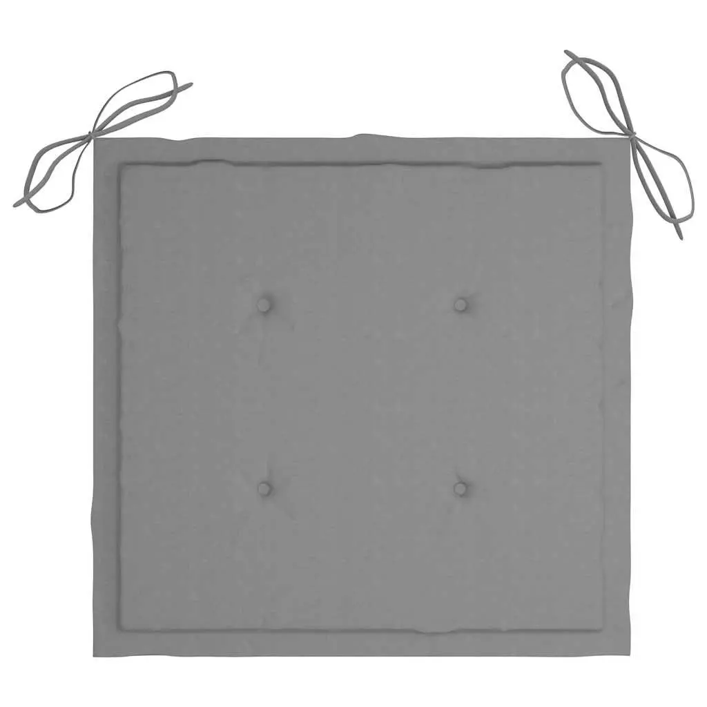 Folding Garden Chairs Grey 6 Piece with Cushions Outdoor Patio Seating