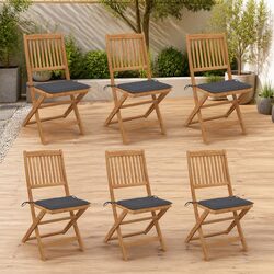 Folding Garden Chair Set of 6