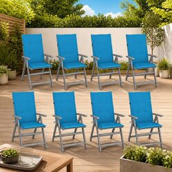 Compact and Reliable 8-Pc Outdoor Reclining Chair Set