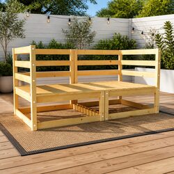 Compact and Reliable Outdoor 2-Seater Sofa