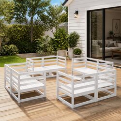 Compact and Stylish 8-Piece Garden Lounge Set