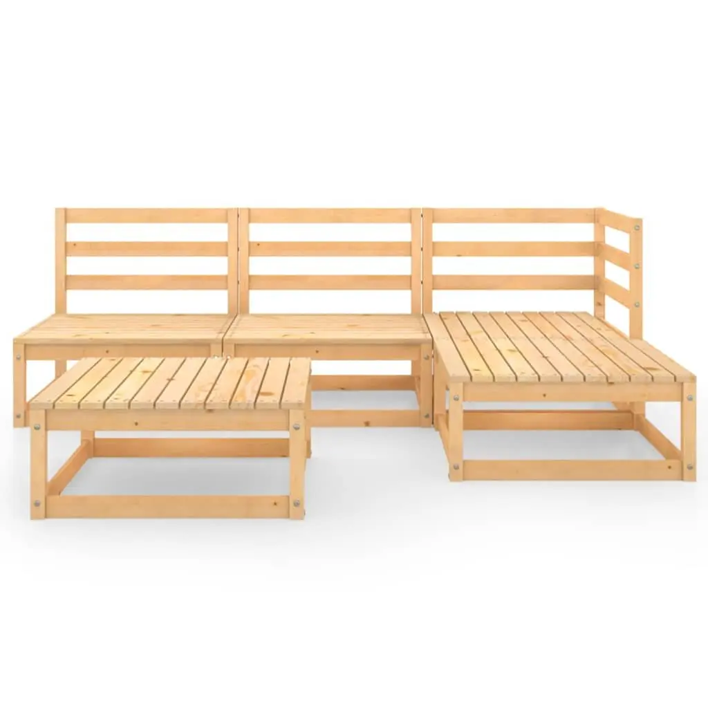 5 Piece Garden Lounge Set Outdoor Furniture Patio Seating Modular Configuration