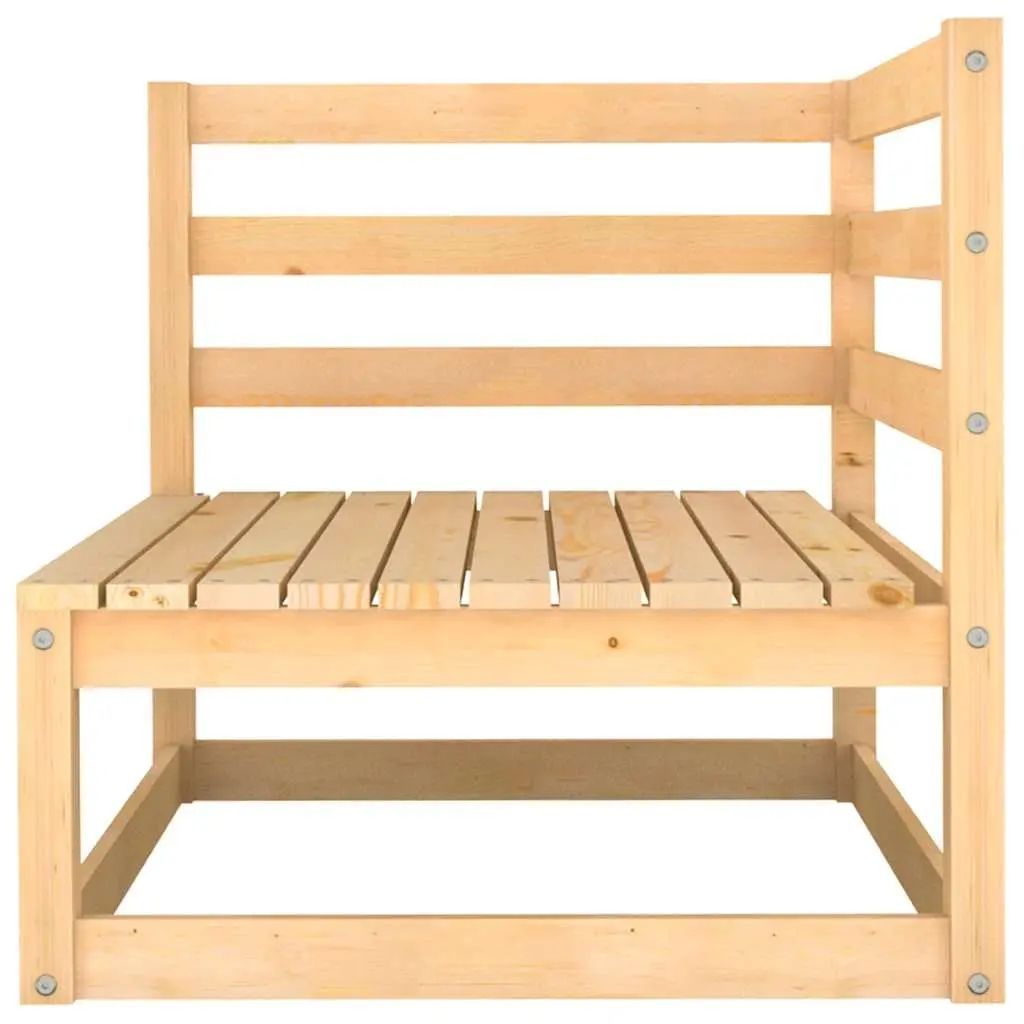 5 Piece Garden Lounge Set Solid Pinewood Brown Outdoor Furniture Modular
