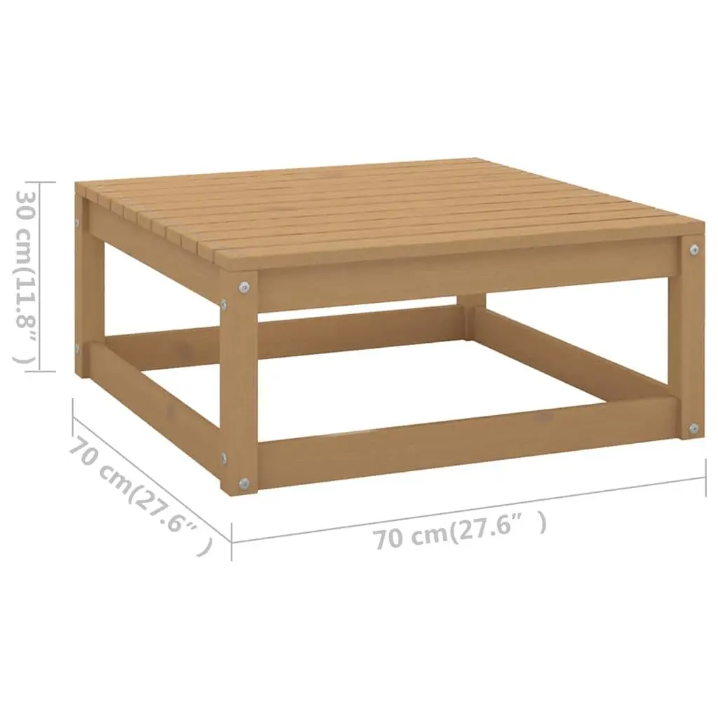 6-Piece Modular Outdoor Lounge Set, Brown Pinewood