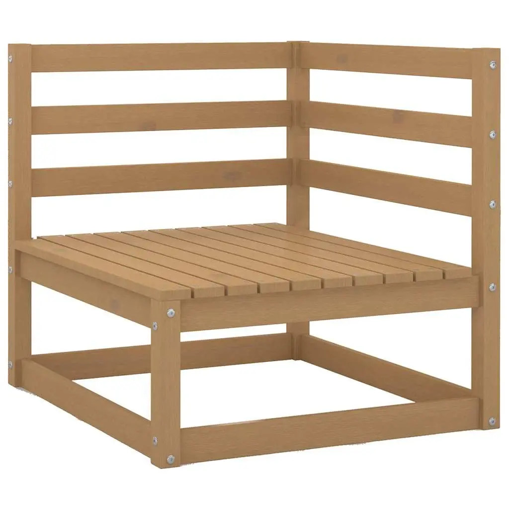 6-Piece Modular Outdoor Lounge Set, Brown Pinewood