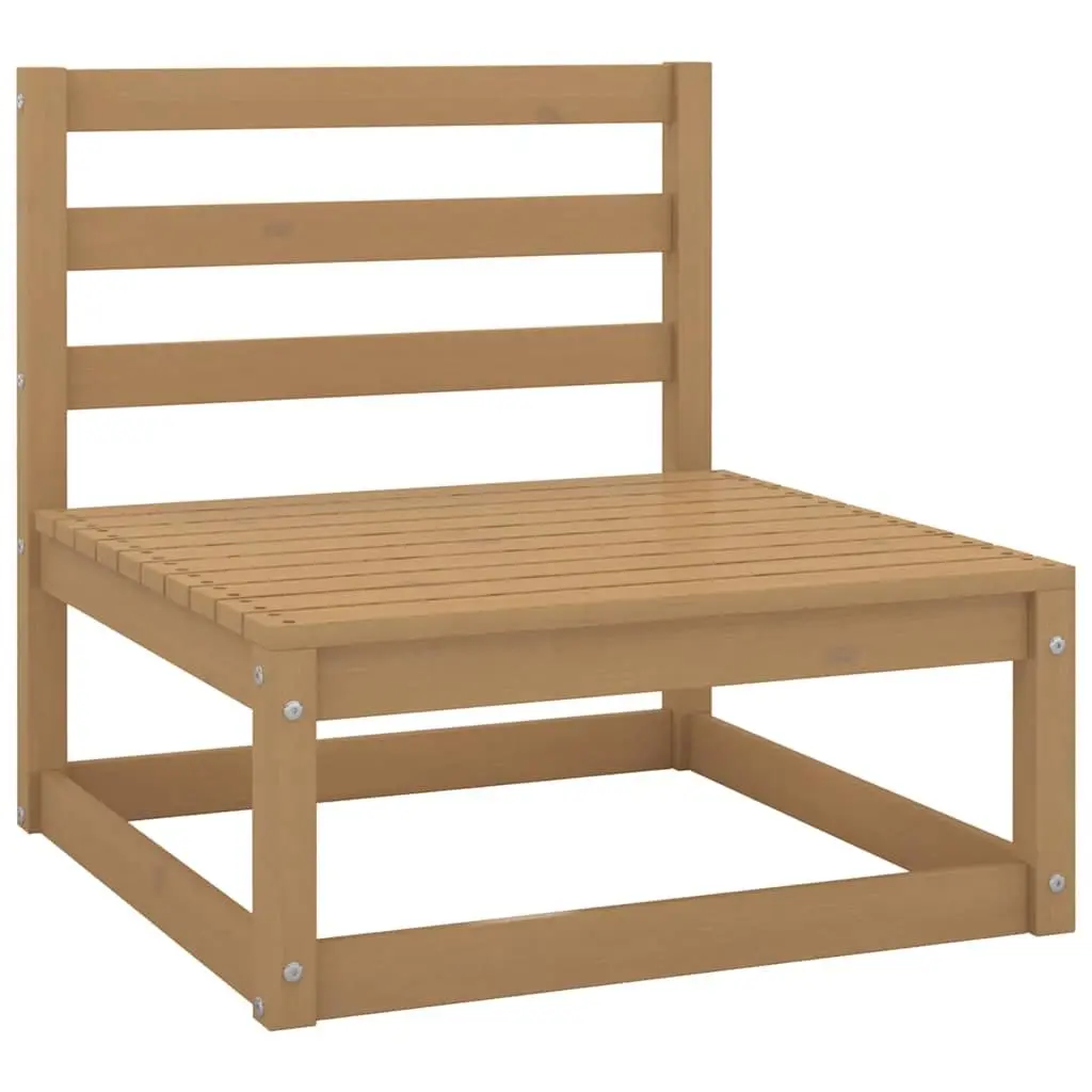 6-Piece Modular Outdoor Lounge Set, Brown Pinewood