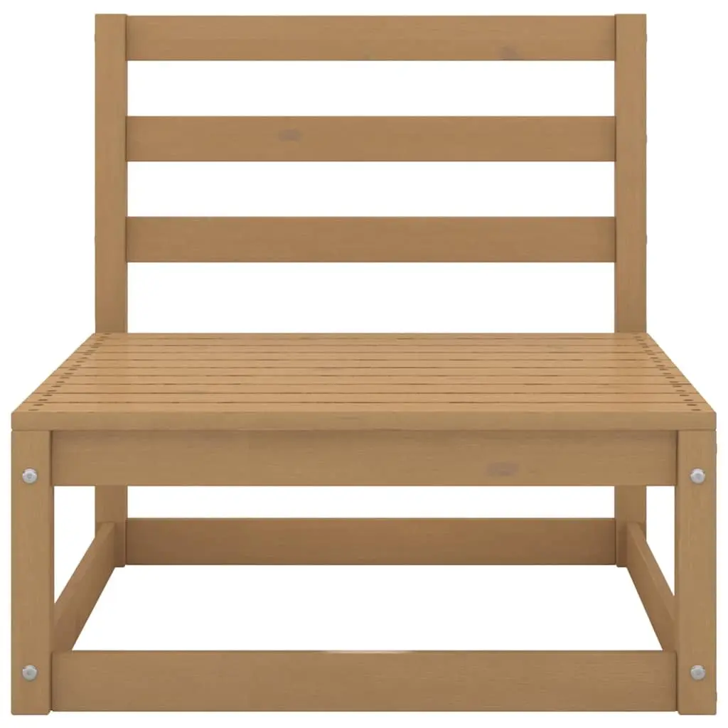 6-Piece Modular Outdoor Lounge Set, Brown Pinewood