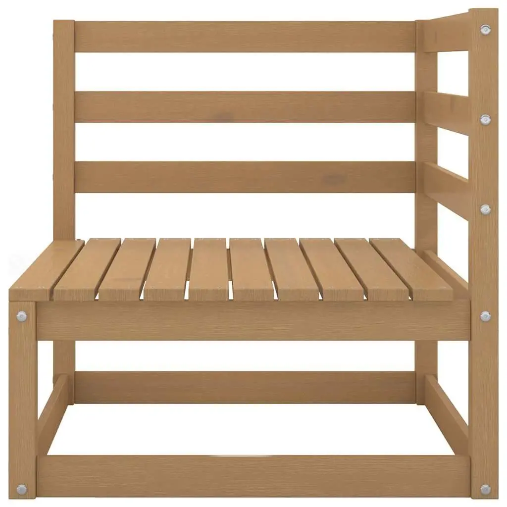 6-Piece Modular Outdoor Lounge Set, Brown Pinewood