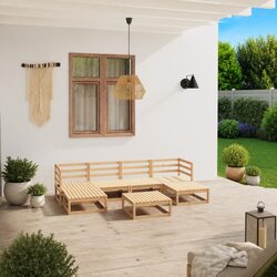 Compact and Effective 7 Piece Garden Lounge Set