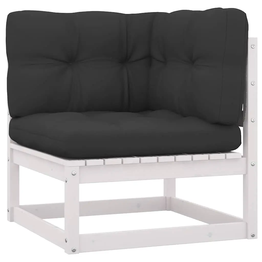 Garden Lounge Set 8 Piece Outdoor Furniture with Cushions White Seating