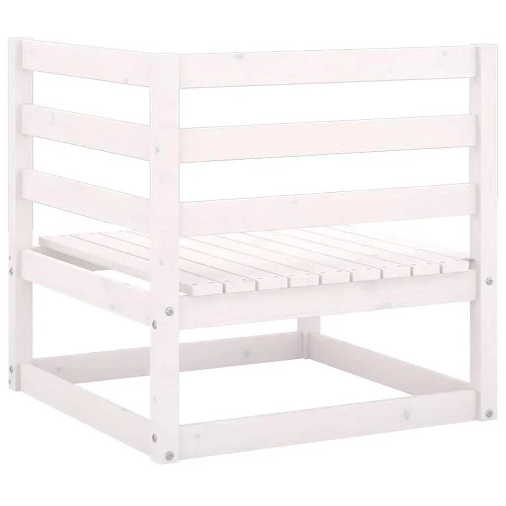 Garden Lounge Set 8 Piece Outdoor Furniture with Cushions White Seating