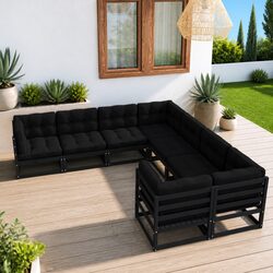 Compact 8 Piece Lounge Set for Outdoor Comfort