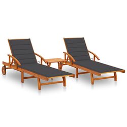 Compact and Durable Sun Lounger Set for Outdoors