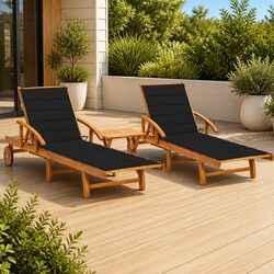 Your Ideal Sun Lounger Set with Table and Cushions