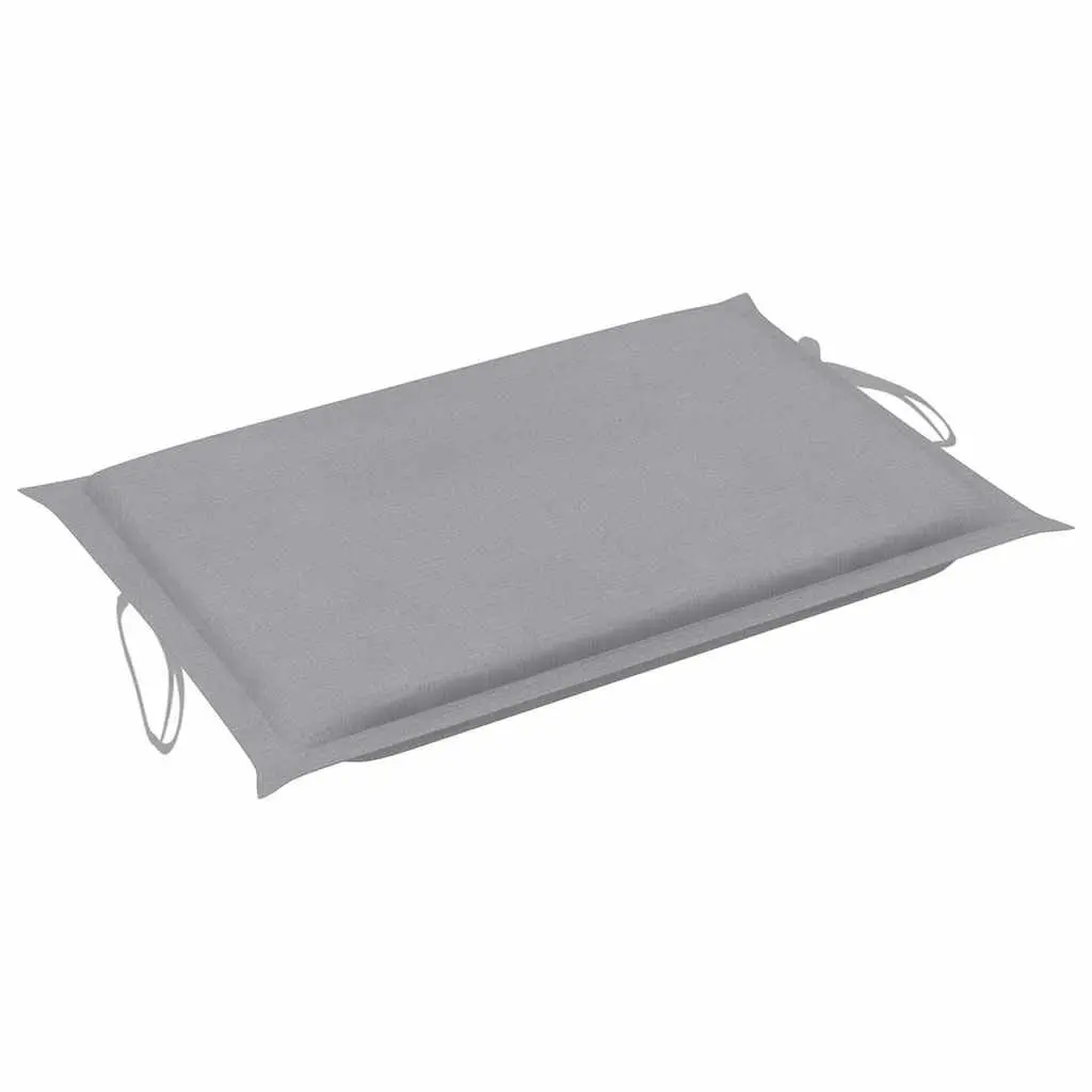 Sun Lounger Set Grey 2 pcs Wooden Garden Patio Folding with Table Cushions