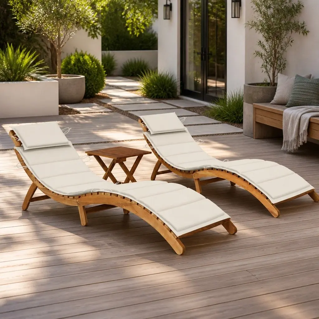 Sun Loungers Set for Outdoors