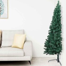 120cm Green Half Christmas Tree with LED Lights